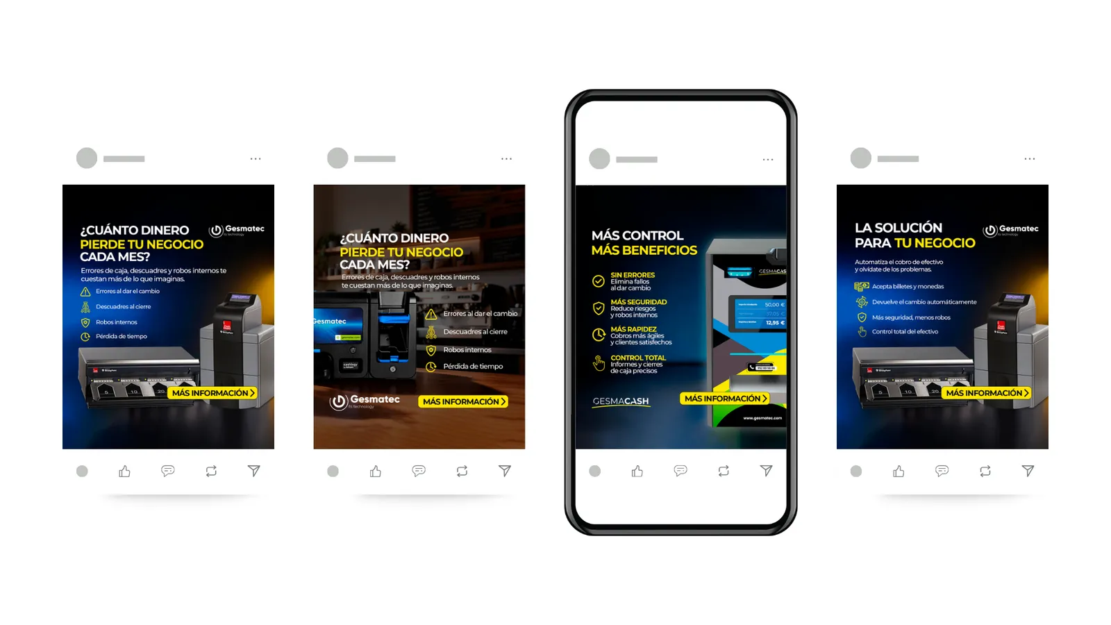 Gesmatec — campaña de redes sociales para GESMACASH