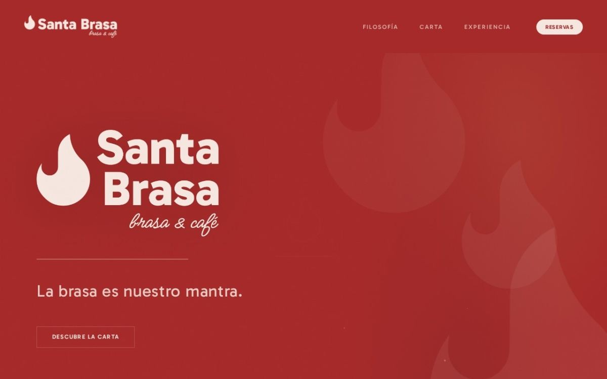 Diseño web restaurante Santa Brasa